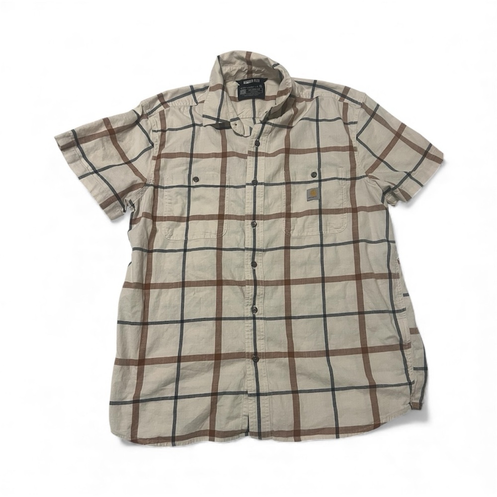 Carhartt Relaxed Fit Rugged Flex Men's Plaid Short Sleeve Shirt